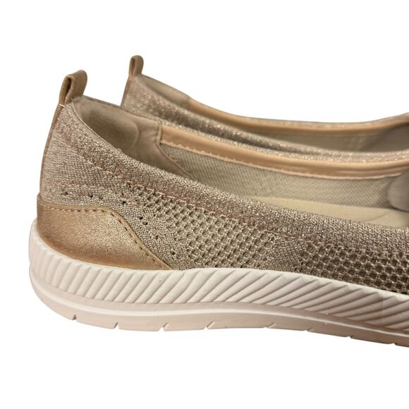 Easy Spirit Glitz 2 Gold Mesh Knit Slip On Sneakers Loafers Comfort Shoes 11 N - Picture 12 of 16
